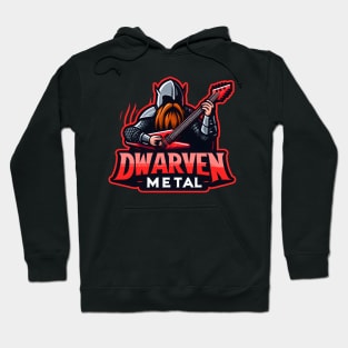 Dwarven Metal - Dwarf Guitarist - Fantasy Hoodie